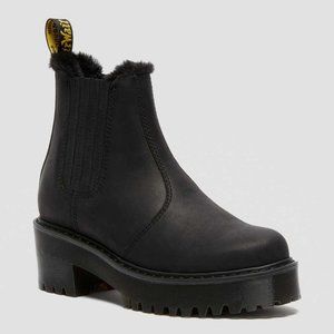 DR. MARTENS ROMETTY FAUX FUR LEATHER CHELSEA BOOTS